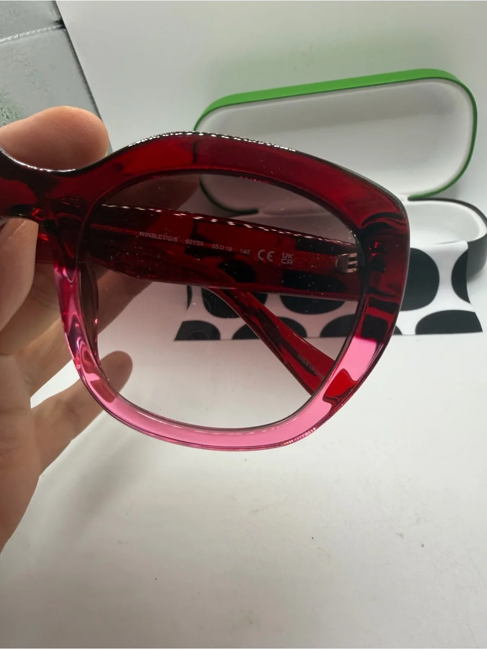 kate spade Burgundy Gradient Oversized Sunglasses